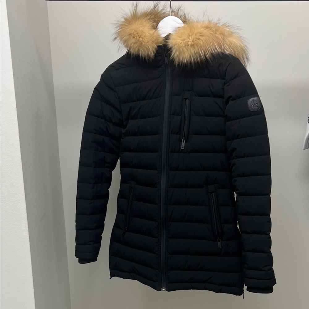 Moose Knuckles Puffer Jacket with Fur Hood